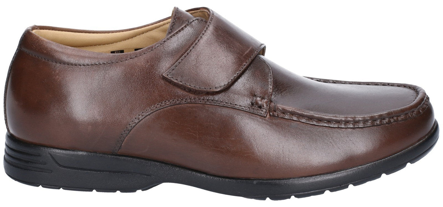 Fleet & Foster Fred Dual Fit Moccasin Touch Fastening Mens Shoes UK 13-15 Fleet & Foster