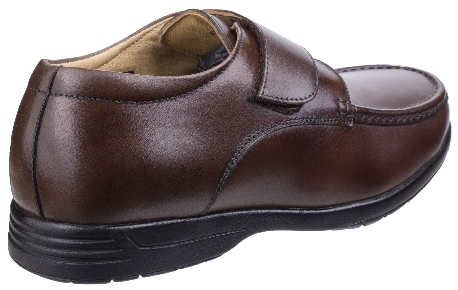 Fleet & Foster Fred Dual Fit Moccasin Touch Fastening Mens Shoes UK 6-12 Fleet & Foster