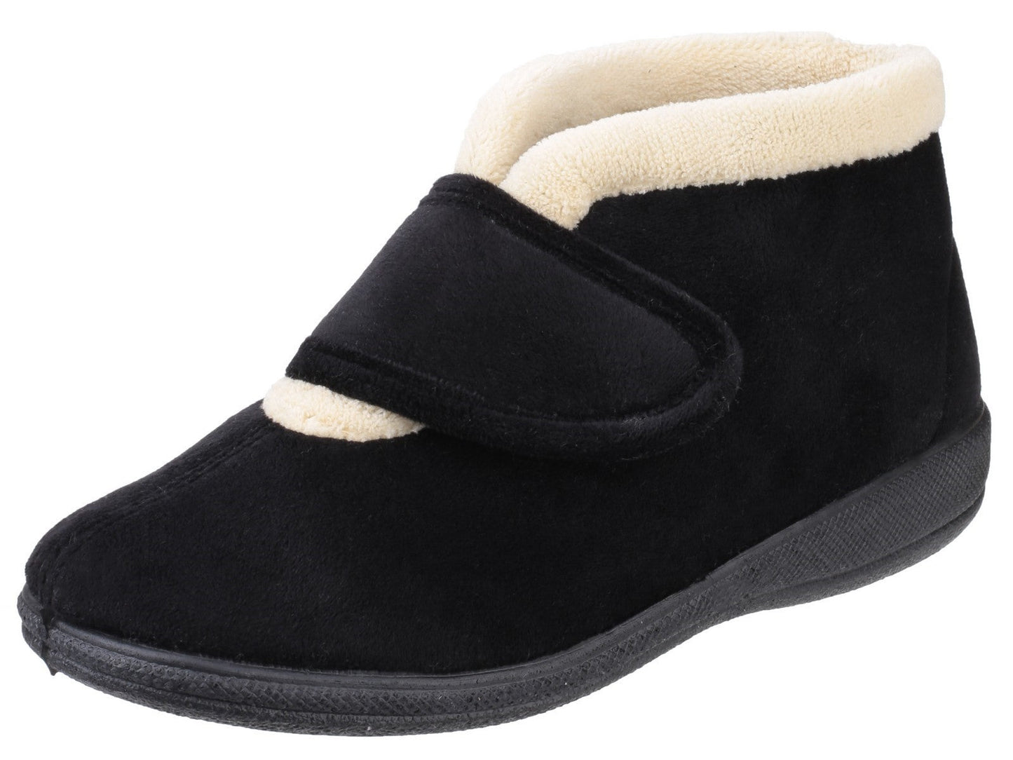 Fleet & Foster Levitt Touch Fastening Ladies Bootie Slippers Fleet & Foster