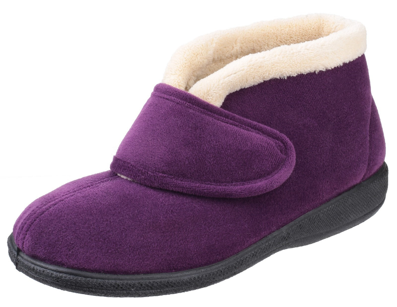Fleet & Foster Levitt Touch Fastening Ladies Bootie Slippers Fleet & Foster