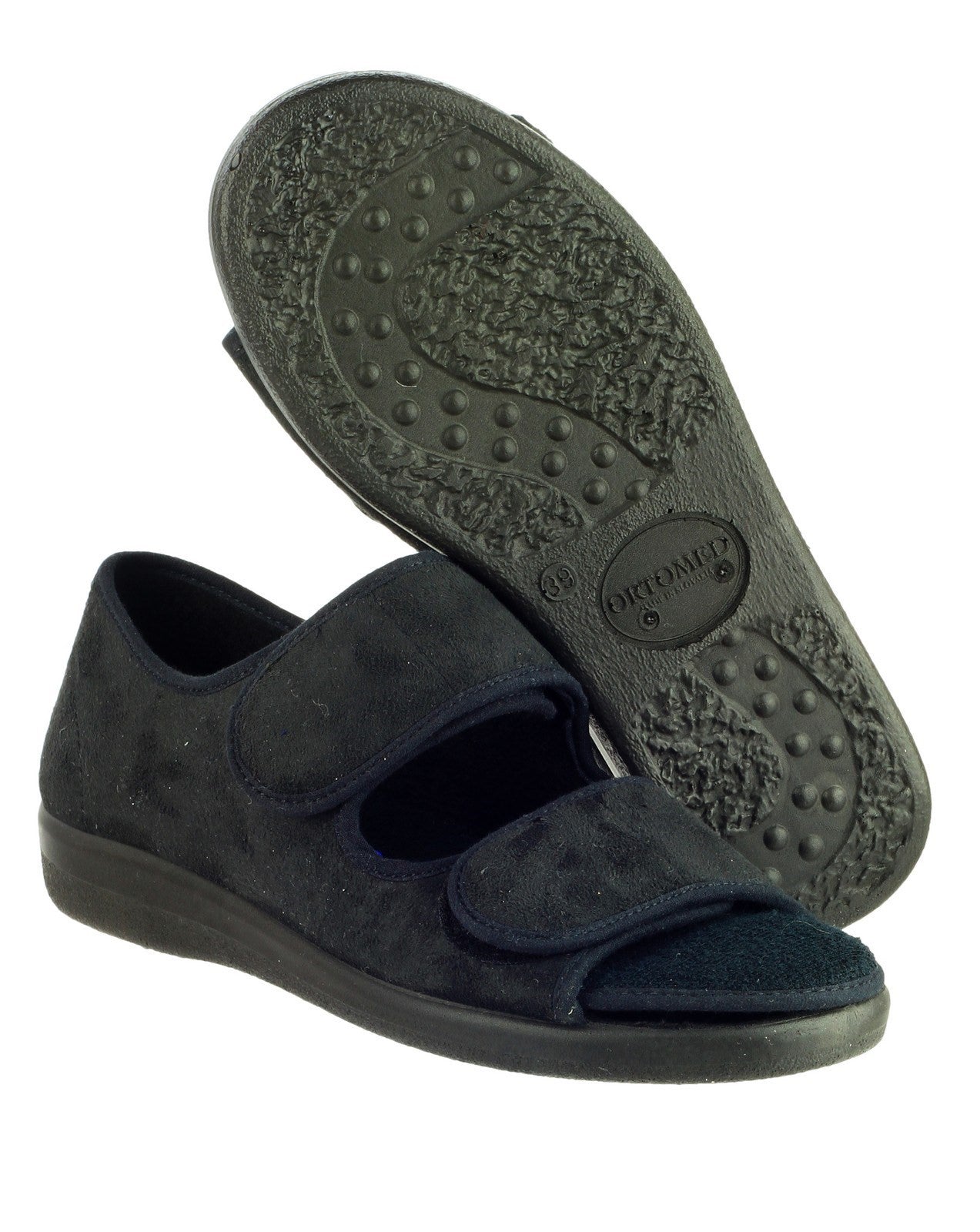 GBS Brompton 3E Extra Wide Fit Touch Fastening Slippers GBS