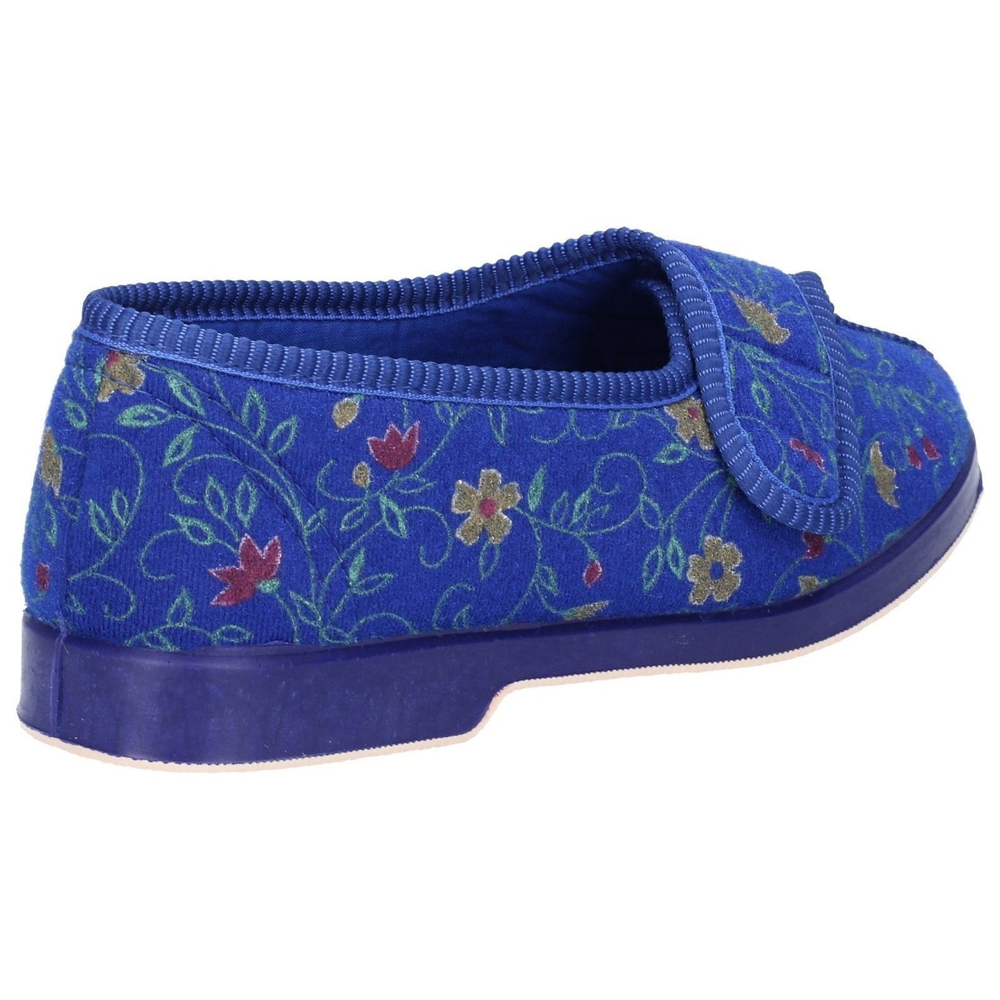 GBS Wilma Ladies EE Wide Fit British Floral Print Slippers GBS