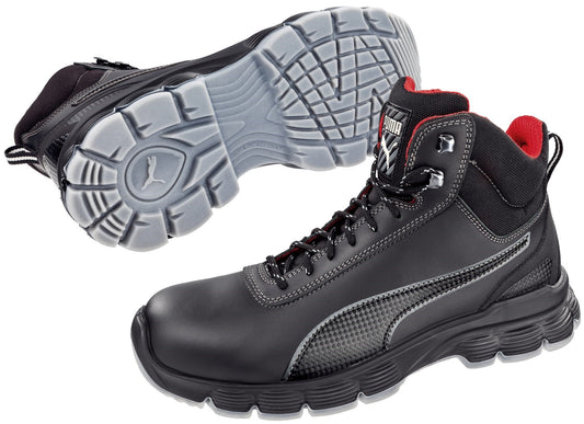 Puma Condor Mid S3 Steel Toe Cap Mens Black Safety Boots Puma Safety