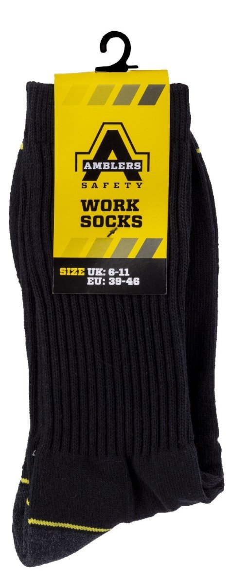 Amblers Safety Heavy Duty Work Socks 3 Pack Amblers Safety