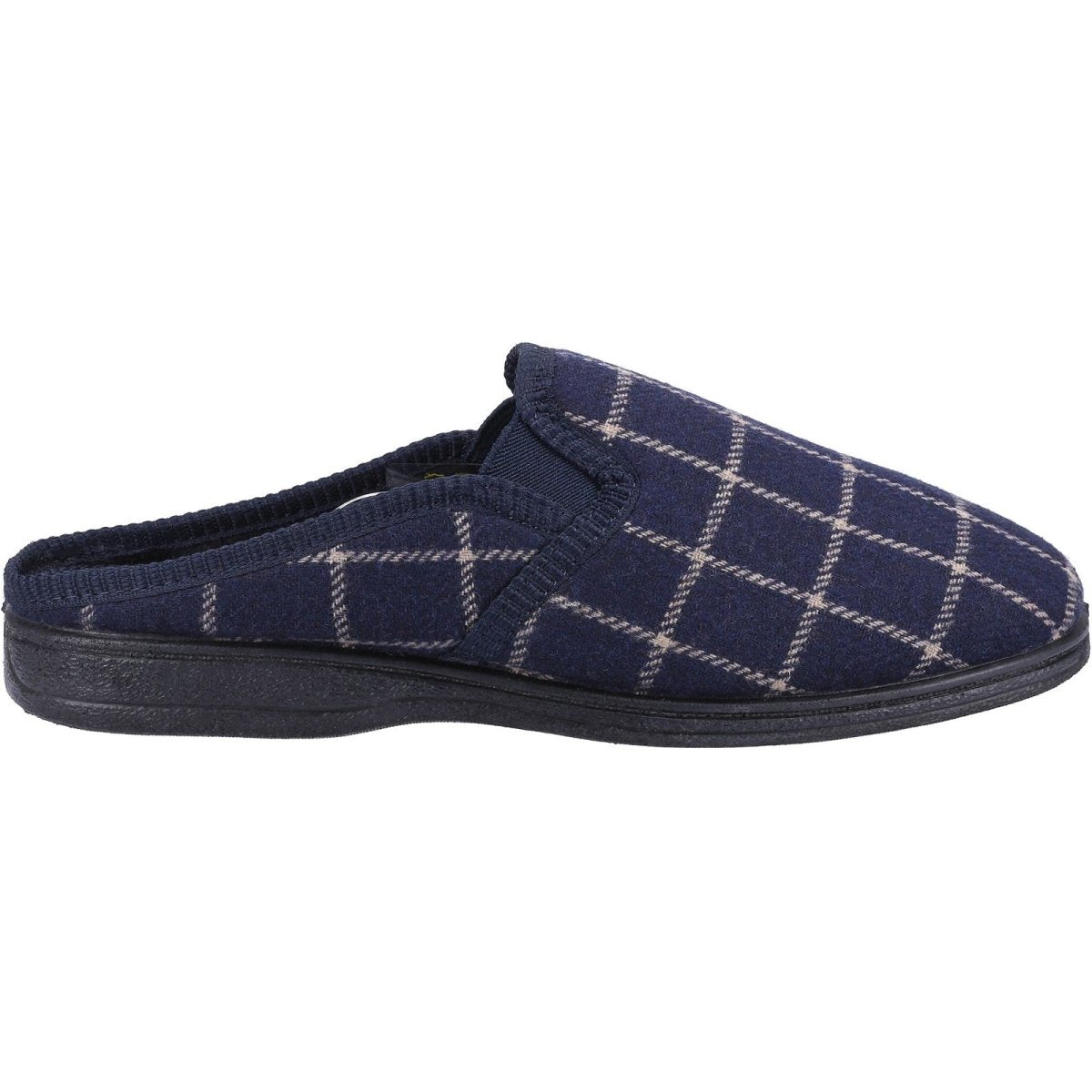 Fleet & Foster Neal Mens Chequered Mule Slippers Fleet & Foster