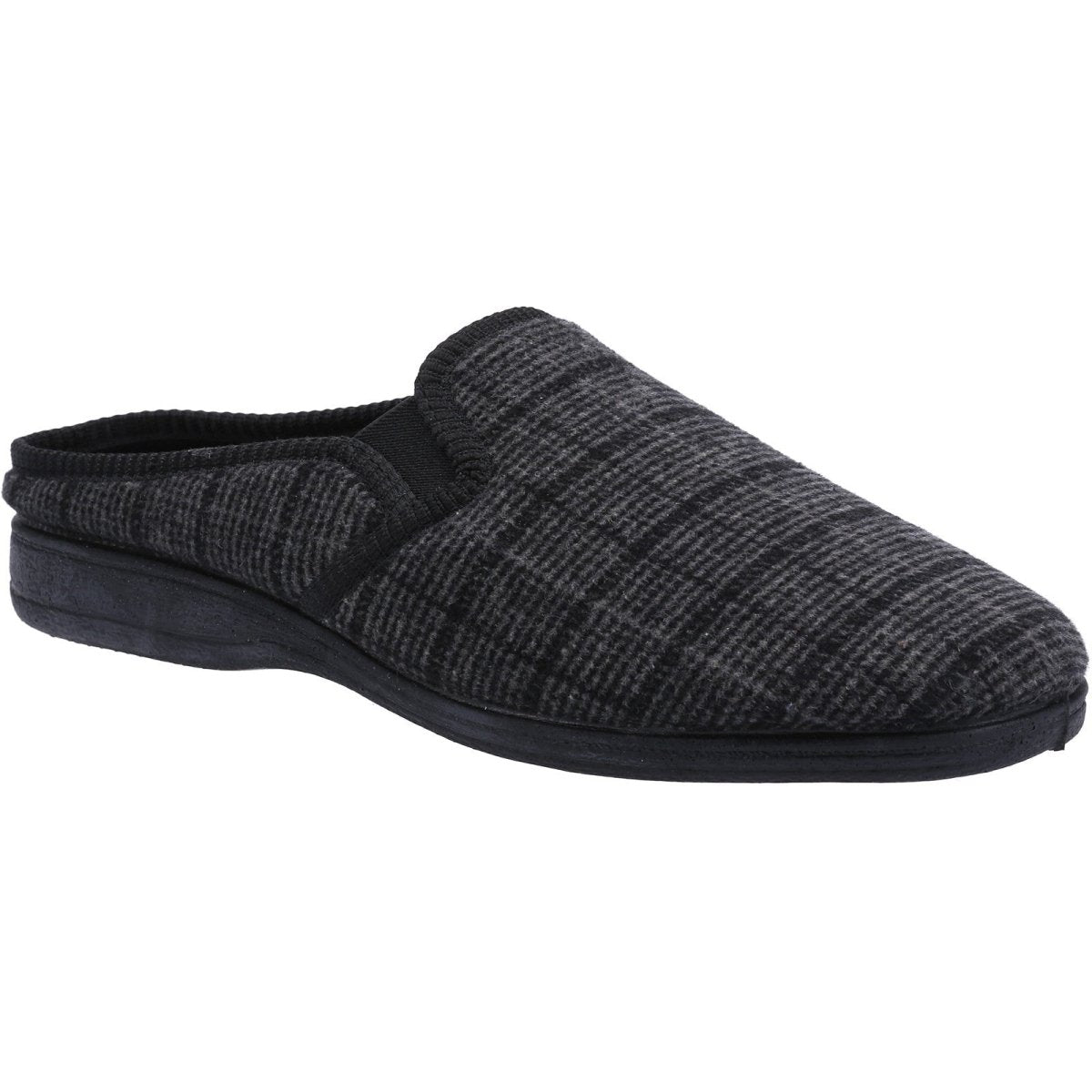 Fleet & Foster Neal Mens Chequered Mule Slippers Fleet & Foster