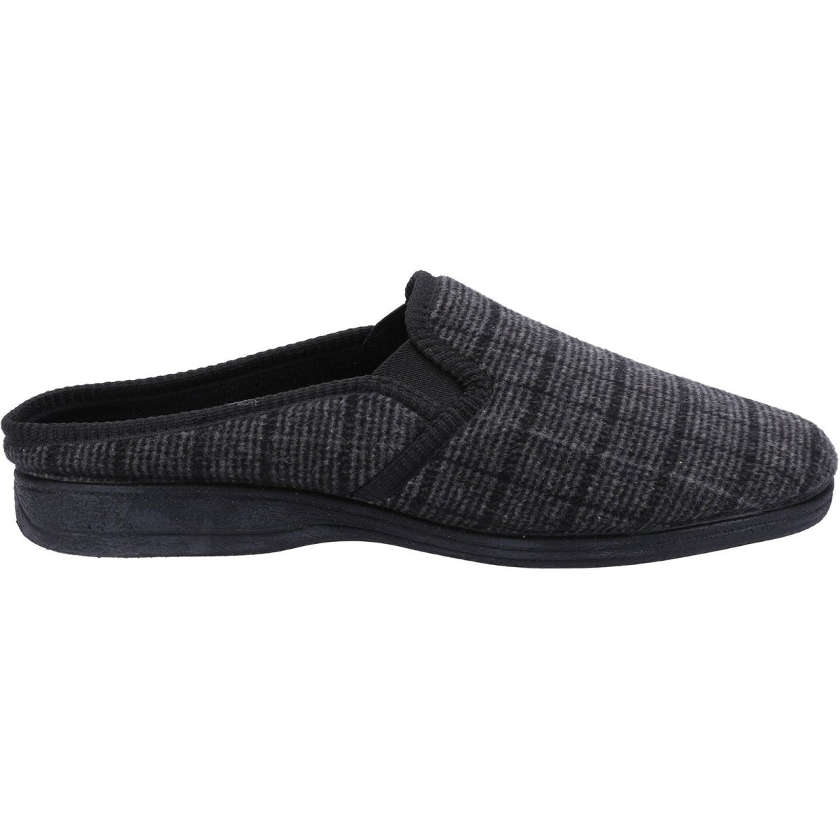 Fleet & Foster Neal Mens Chequered Mule Slippers Fleet & Foster
