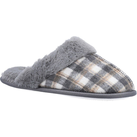 Fleet & Foster Neath Chequered Warm Ladies Mule Slippers Fleet & Foster