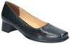 Amblers Walford Ladies Wide Fit Smart Black Court Shoes Amblers