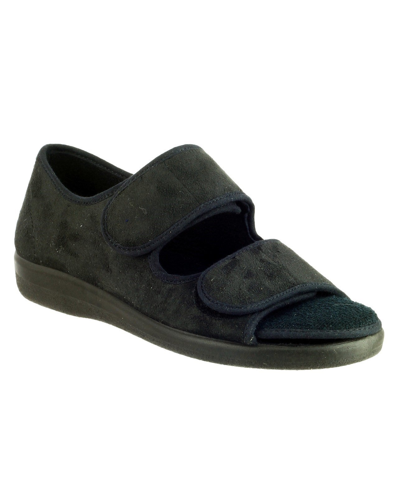 GBS Brompton 3E Extra Wide Fit Touch Fastening Slippers GBS